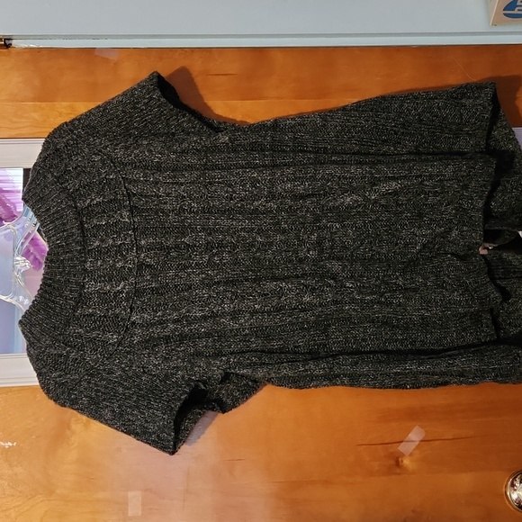 Sonoma 1X Black and Gray Short Sleeve Sweater Cardigan - Picture 6 of 8